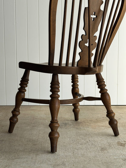 Vintage Conant Ball Oak Windsor Dining Chairs, Set of Six