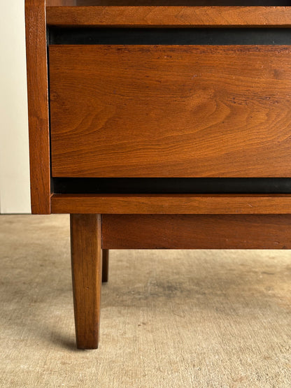 Mid-Century Walnut Nightstand by Stanley, C. 1960s