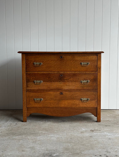 Late 19th Century Antique Oak Chest of Drawers