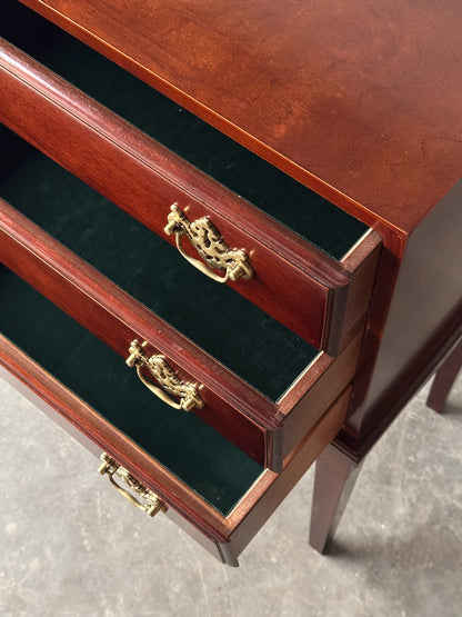 Georgian Chippendale Mahogany Three-Drawer Chest on Stand, 1960s