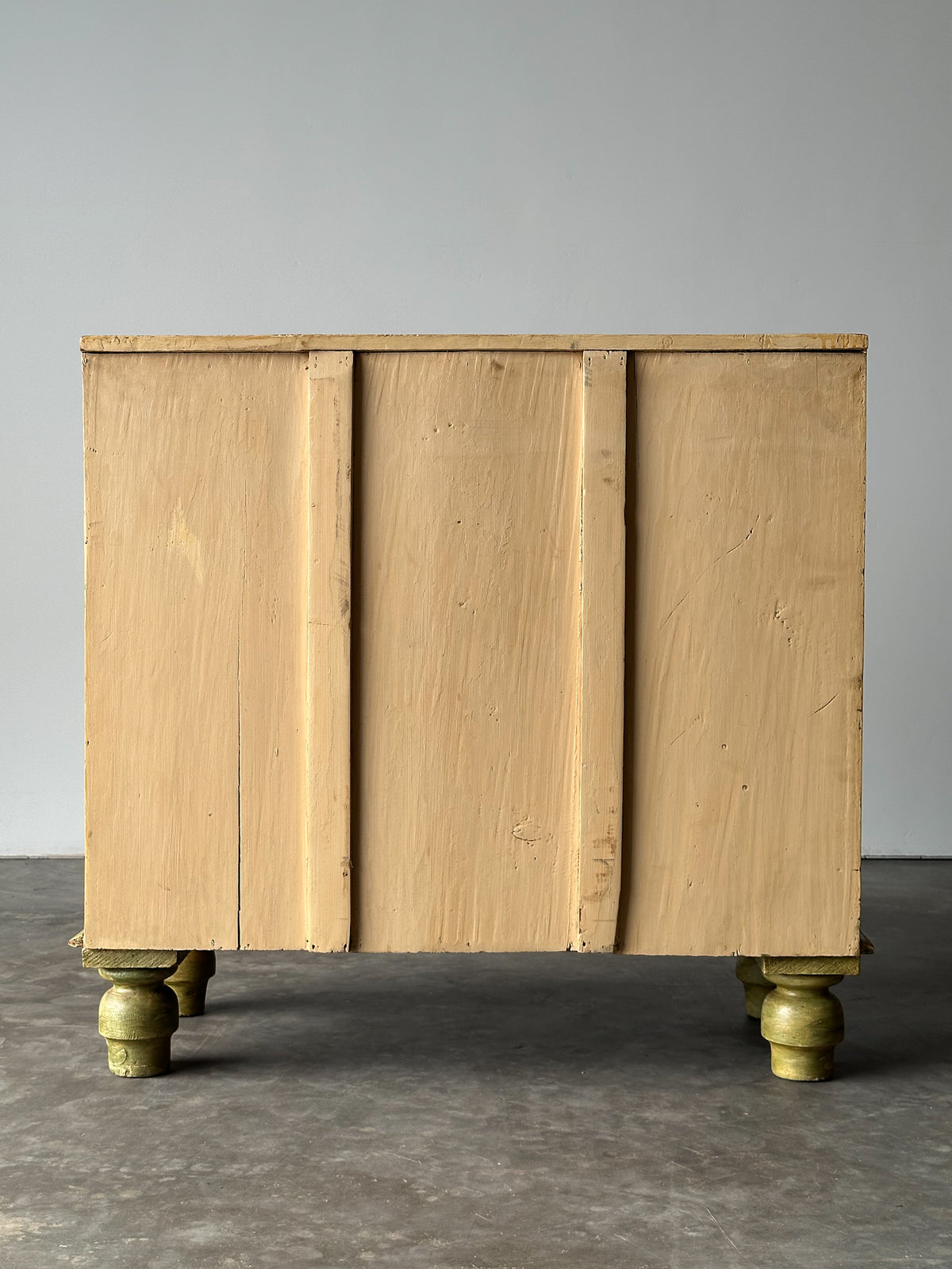 Hand-Painted Cottage Landscape Chest of Drawers, 19th Century