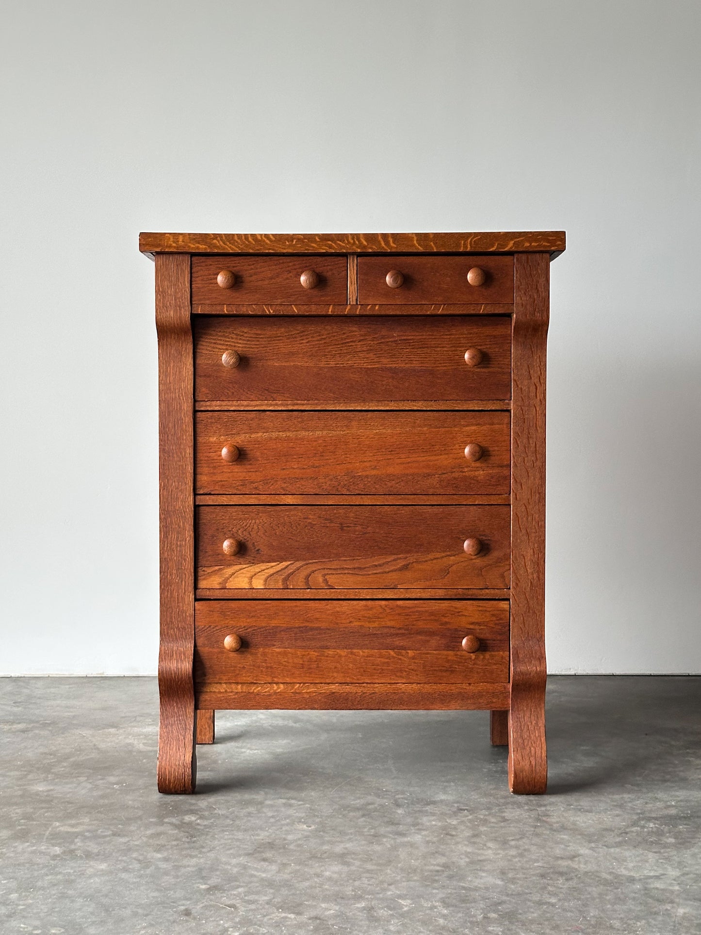 Antique Quartersawn Oak Chest of Drawers