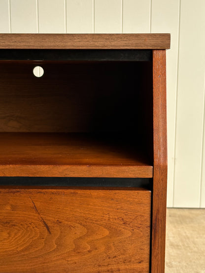 Mid-Century Walnut Nightstand by Stanley, C. 1960s