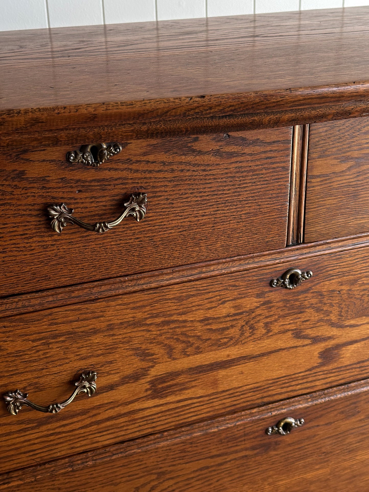 Antique Oak Chest of Drawers, Late 19th Century