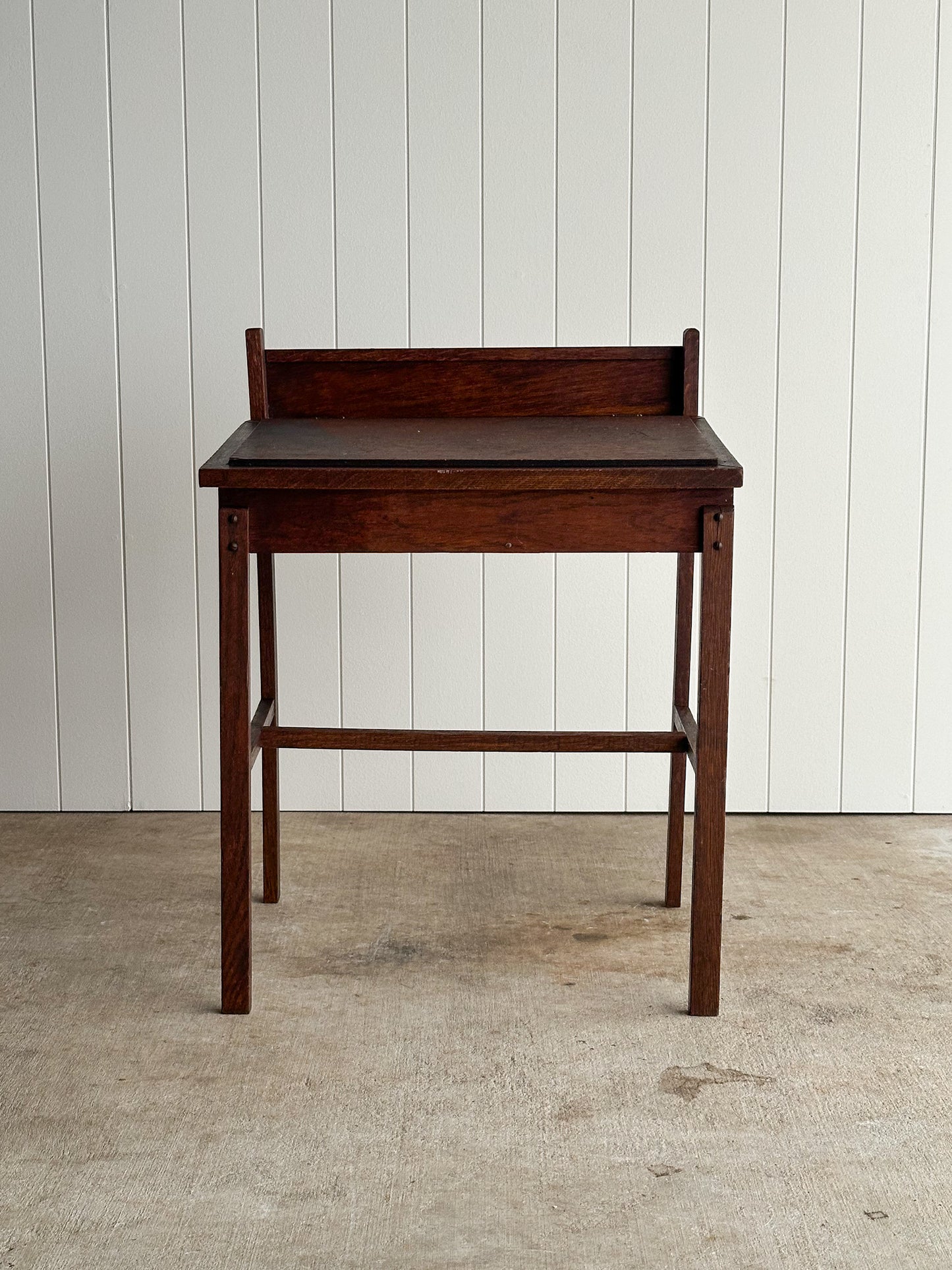Antique 19th Century Oak Schoolhouse Writing Desk
