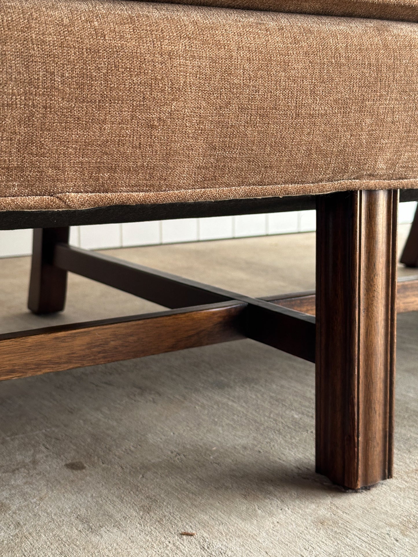 Vintage Camelback Chippendale-Style Sofa