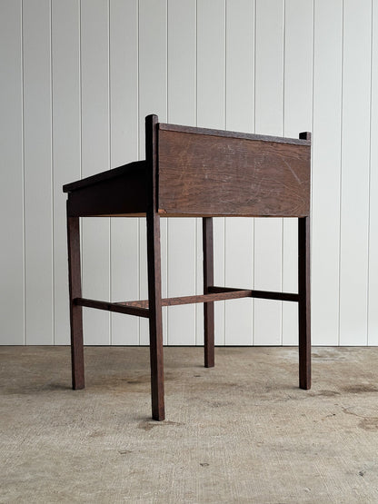 Antique American Oak Schoolhouse Children's Writing Desk