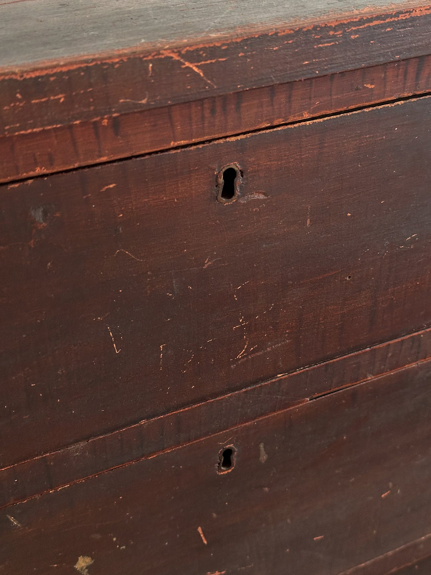 Late 19th Century Antique Painted Pine Chest of Drawers, Original Surface