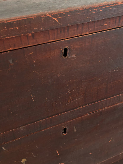 Late 19th Century Antique Painted Pine Chest of Drawers, Original Surface