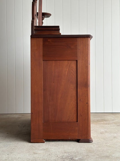 Antique Mid-19th Century Walnut Dresser with Hidden Drawer