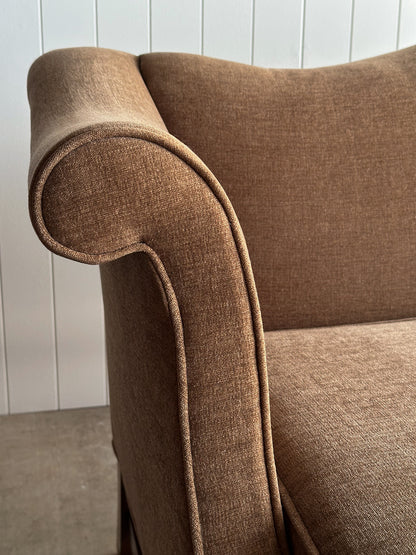 Vintage Chippendale-Style Camelback Sofa