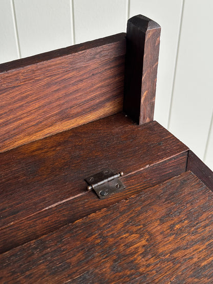 Antique American Oak Schoolhouse Children's Writing Desk