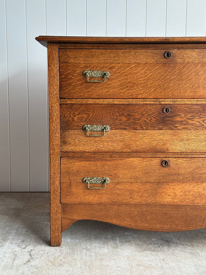 Late 19th Century Antique Oak Chest of Drawers
