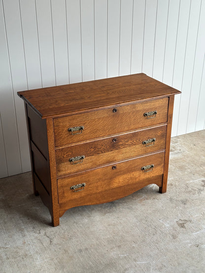 Late 19th Century Antique Oak Chest of Drawers