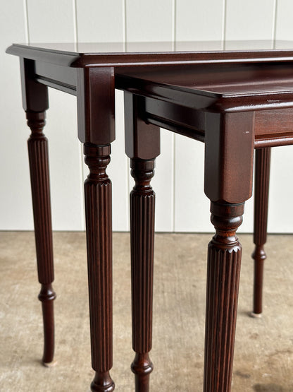 Pair of Vintage Mahogany Nesting Tables