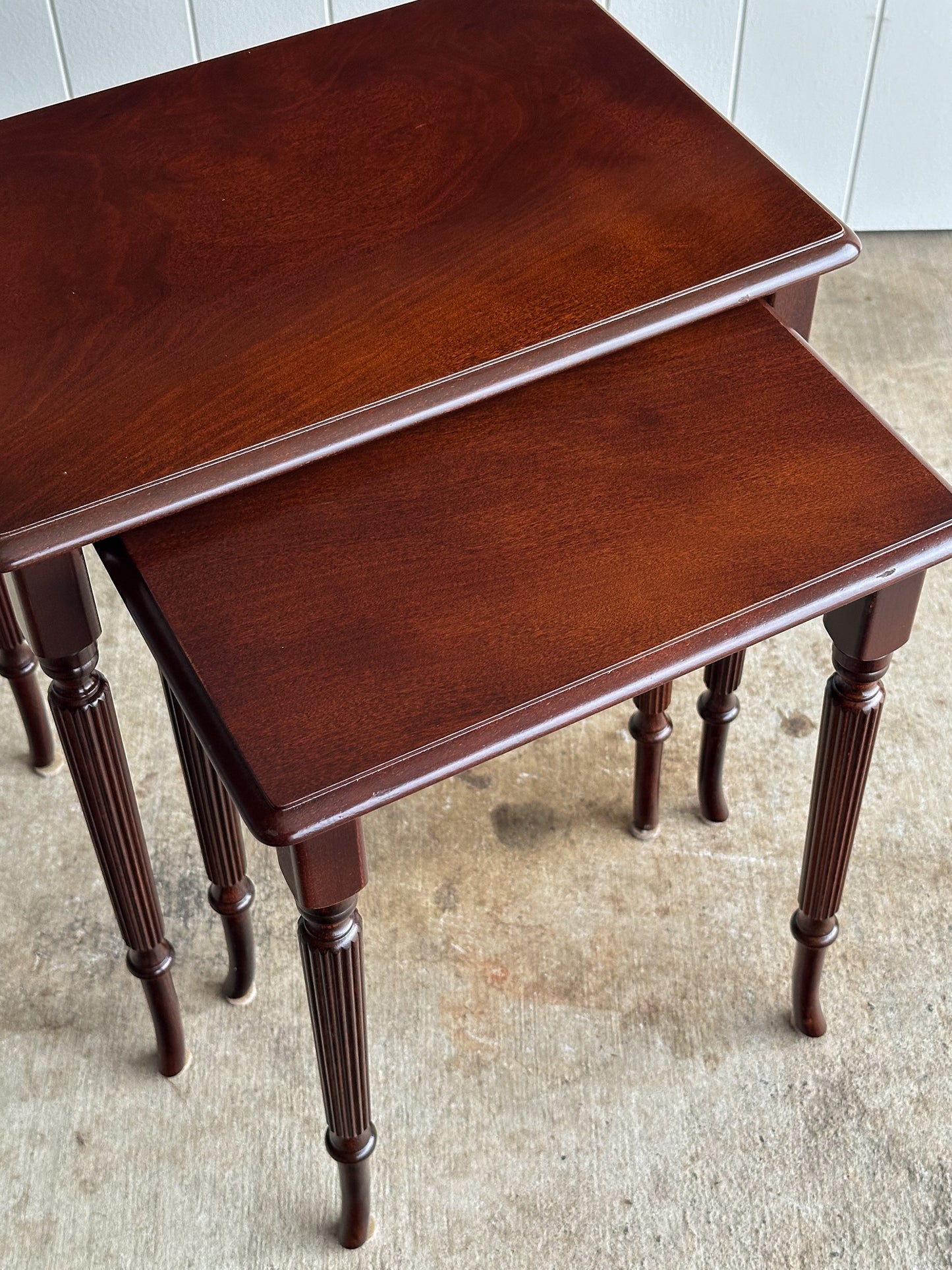 Pair of Vintage Mahogany Nesting Tables