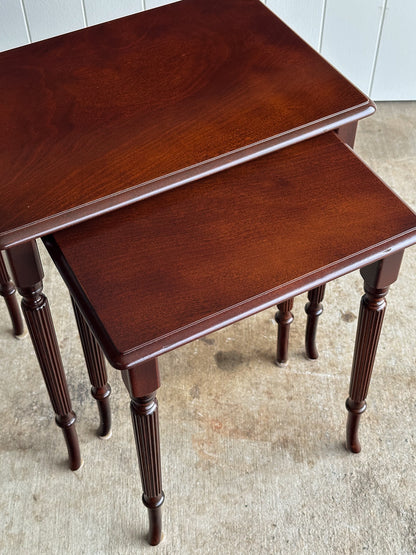 Pair of Vintage Mahogany Nesting Tables