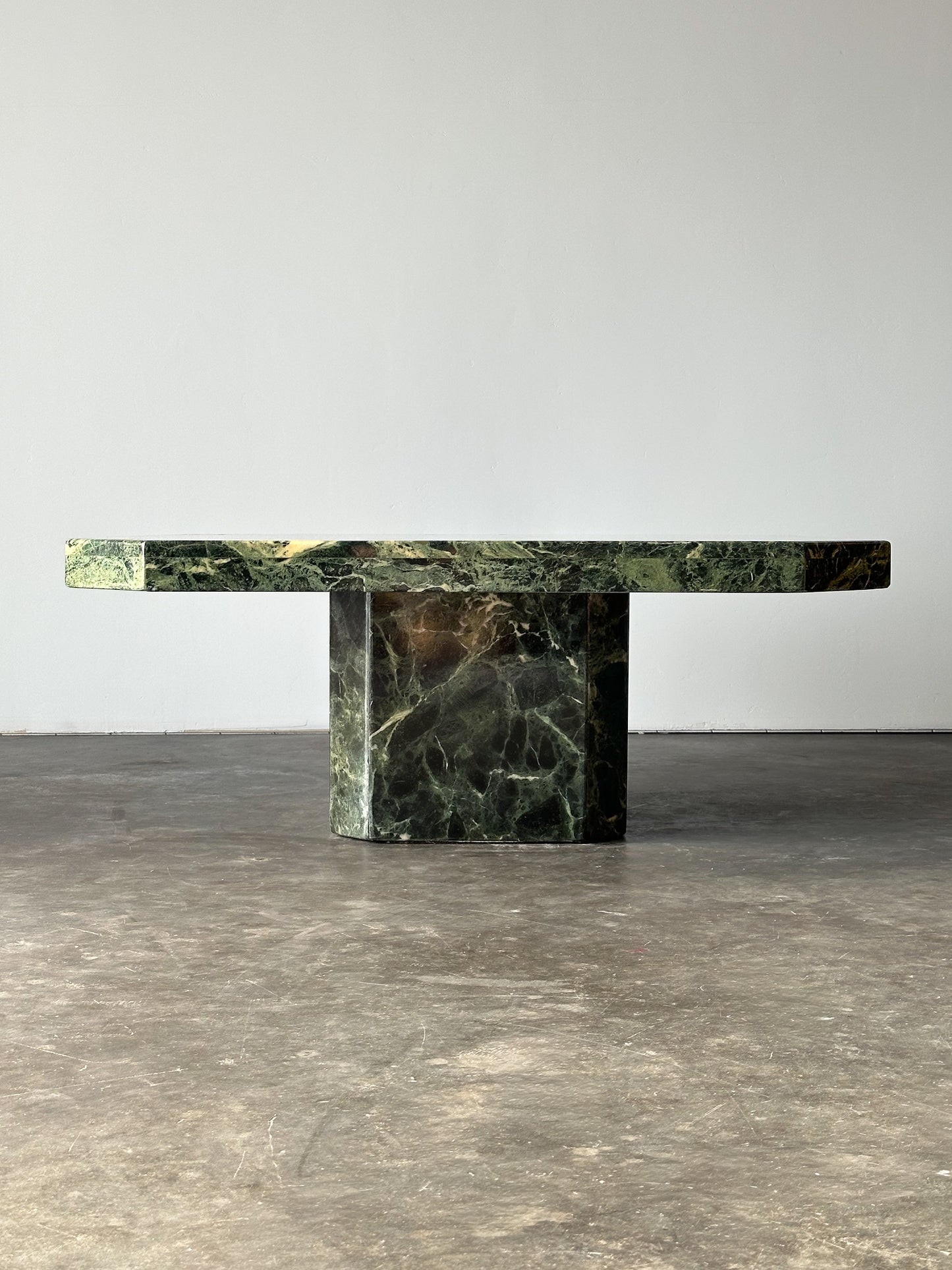 Verde Alpi Marble Coffee Table, Italy, 1970s