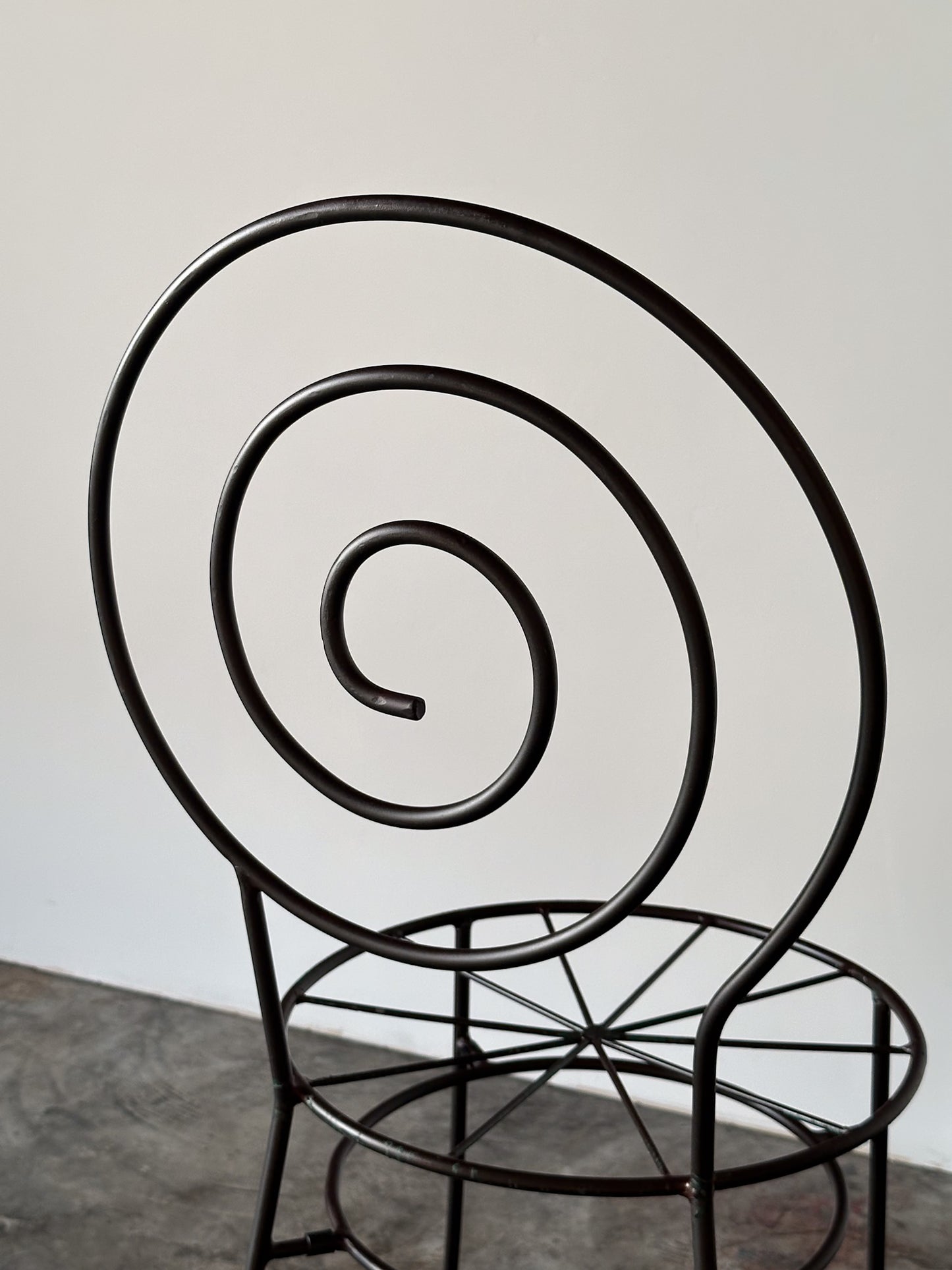 Spiral Iron Chairs in the Style of Luigi Serafini for Sawaya & Moroni, 1980s, Set of 6