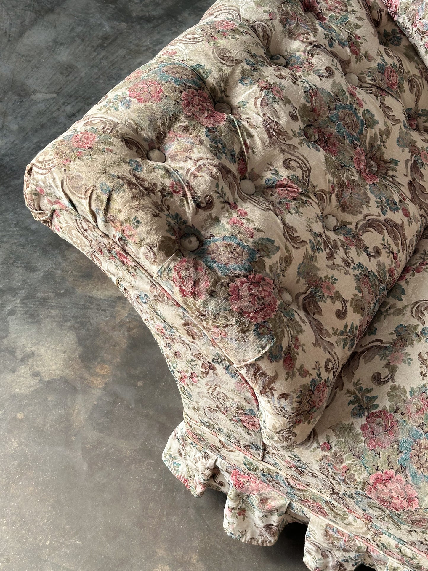 Napoleon III Tufted Chaise Longue, France, 19th Century