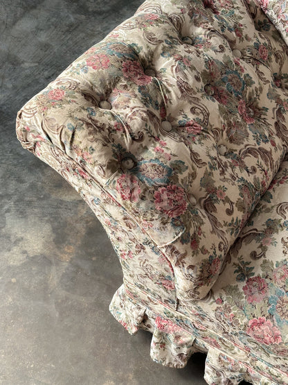 Napoleon III Tufted Chaise Longue, France, 19th Century