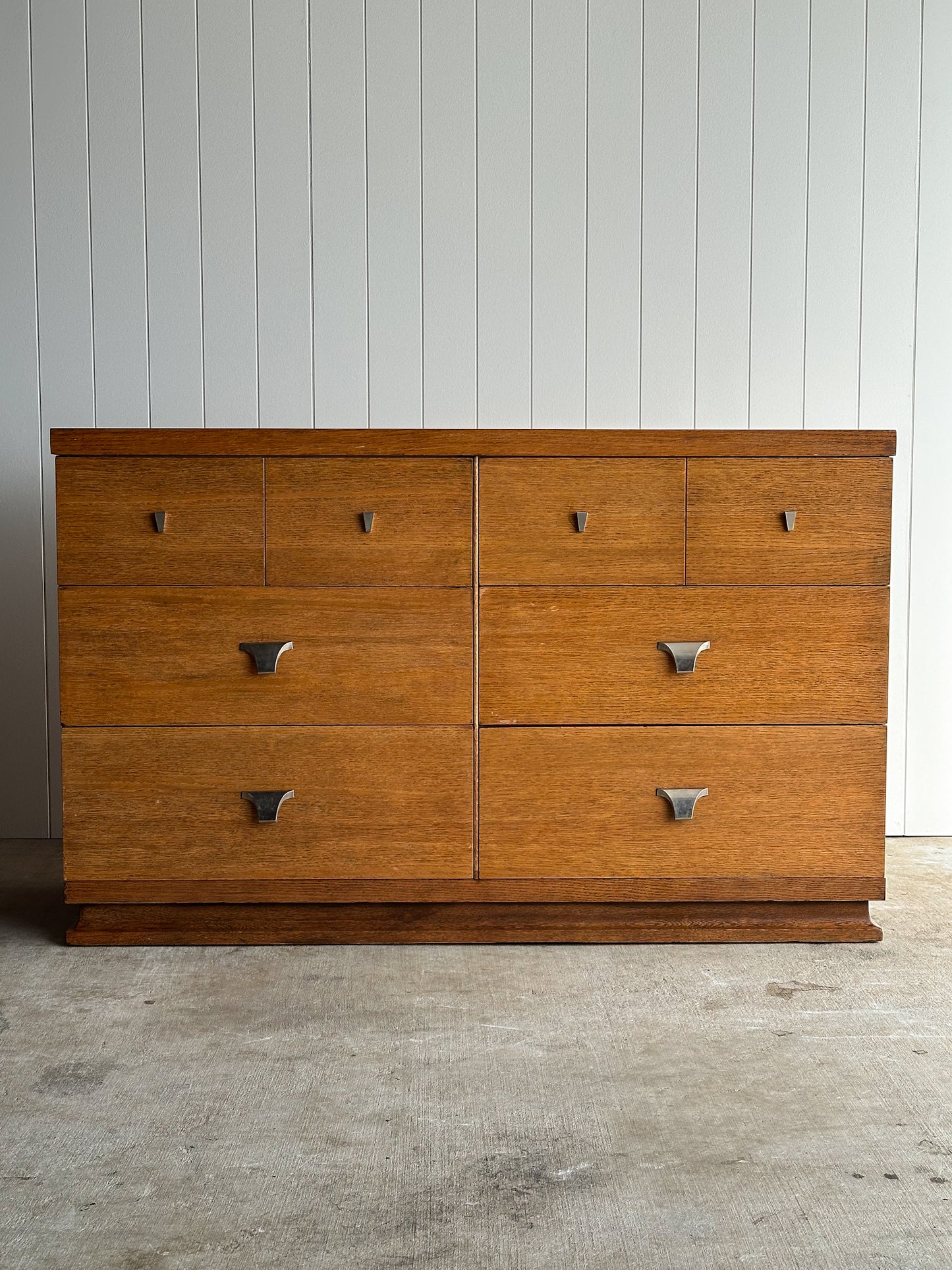 Architectural Oak 6-Drawer Dresser, C. 1960s