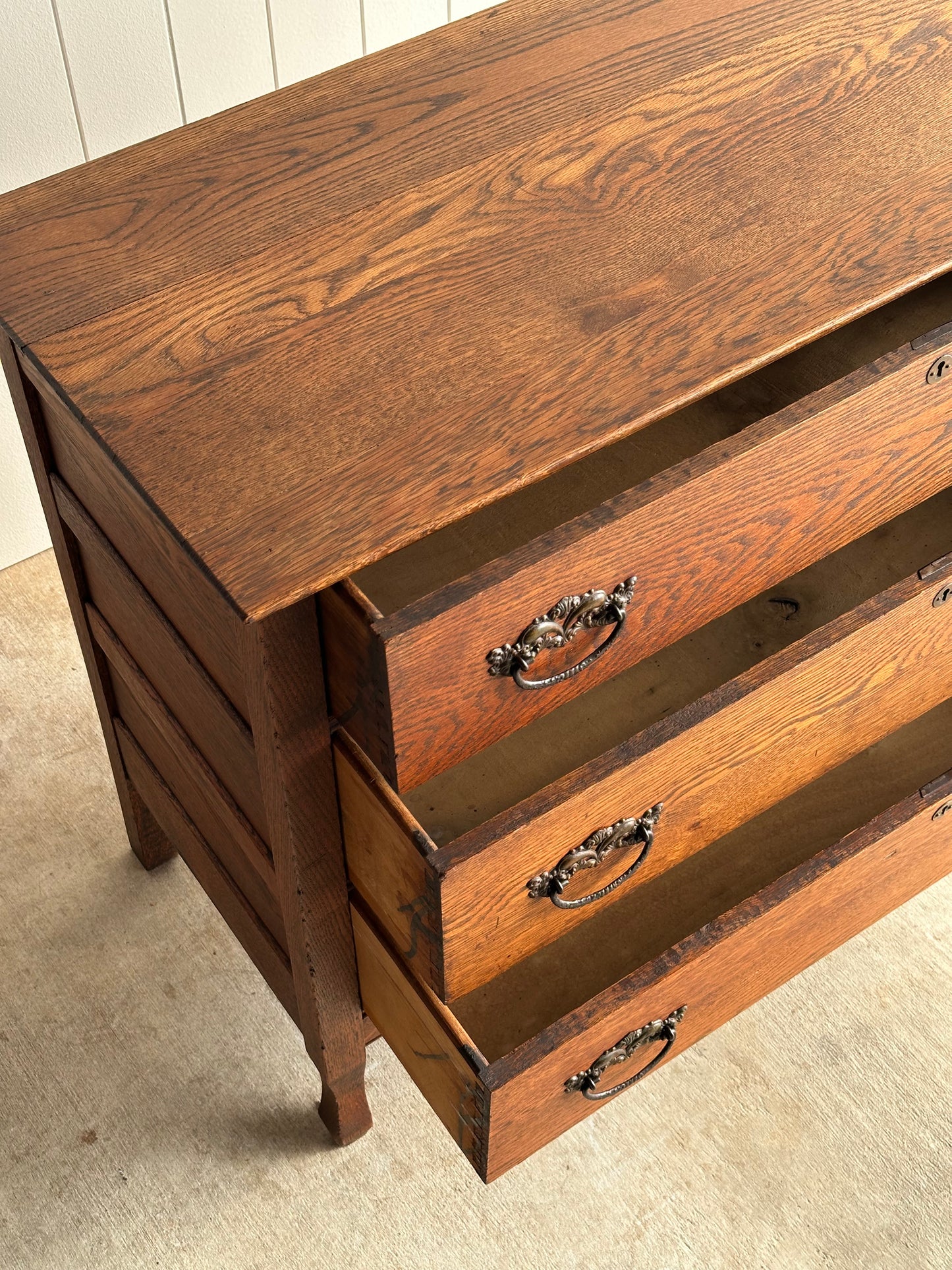 Antique Oak Chest of Drawers, Late 19th Century