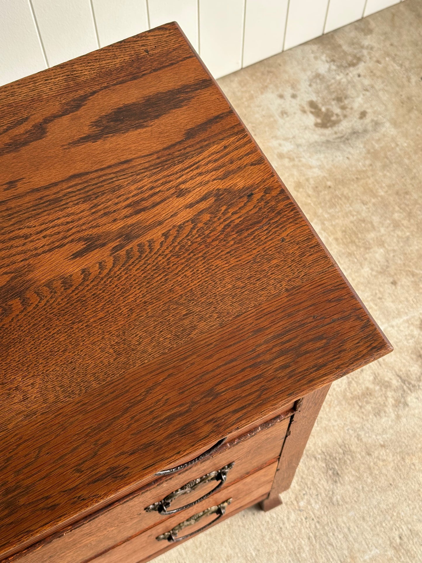 Antique Oak Chest of Drawers, Late 19th Century