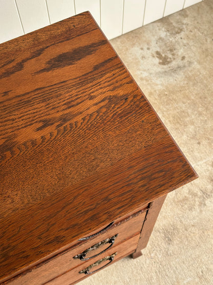 Antique Oak Chest of Drawers, Late 19th Century