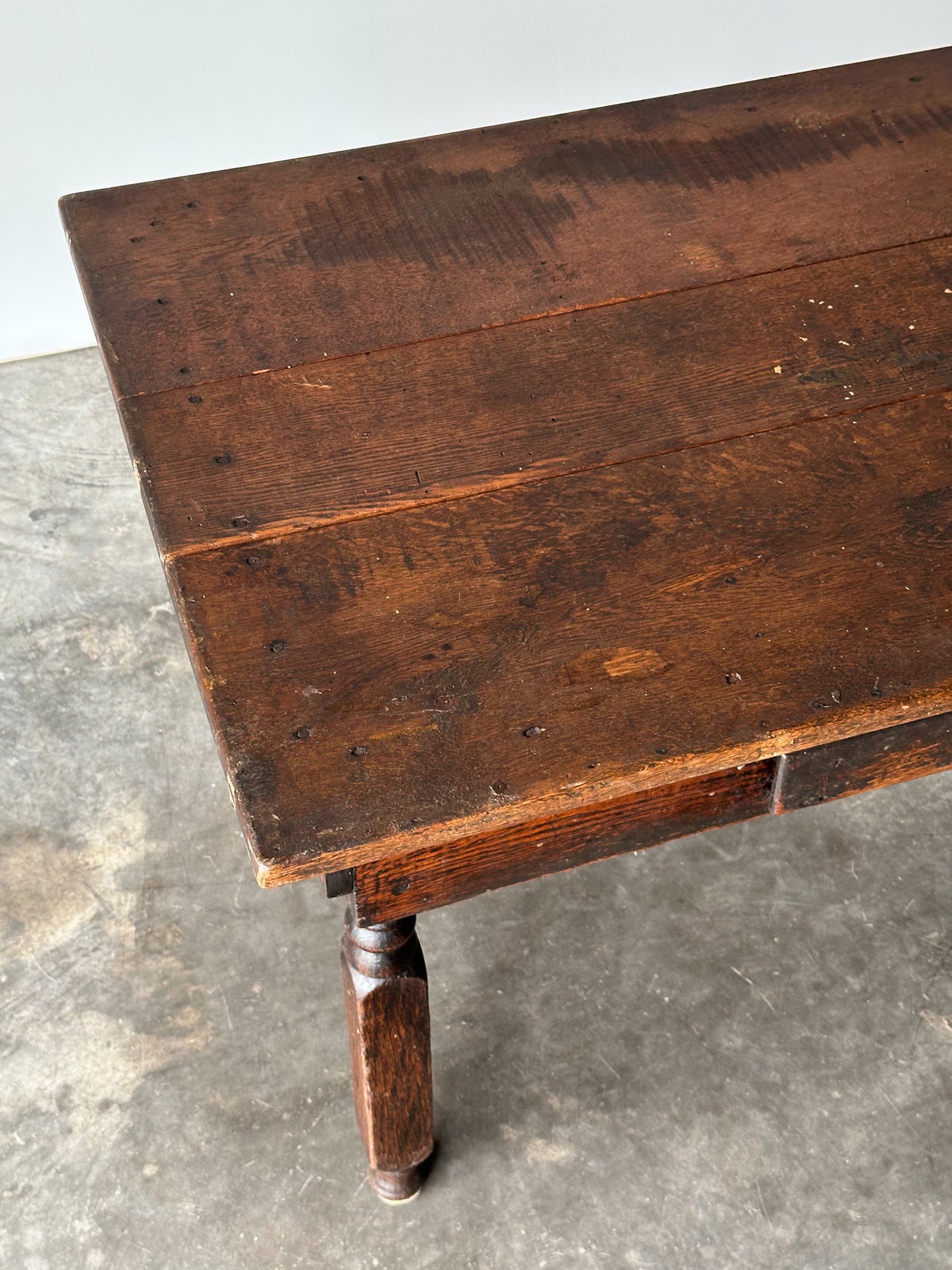Antique American Country Store Oak General Table, Late 19th Century
