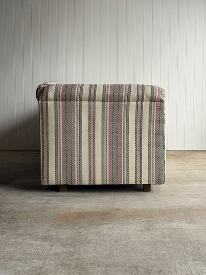 Vintage Postmodern Three-Piece Modular Sofa in Original Striped Upholstery, C. 1980s