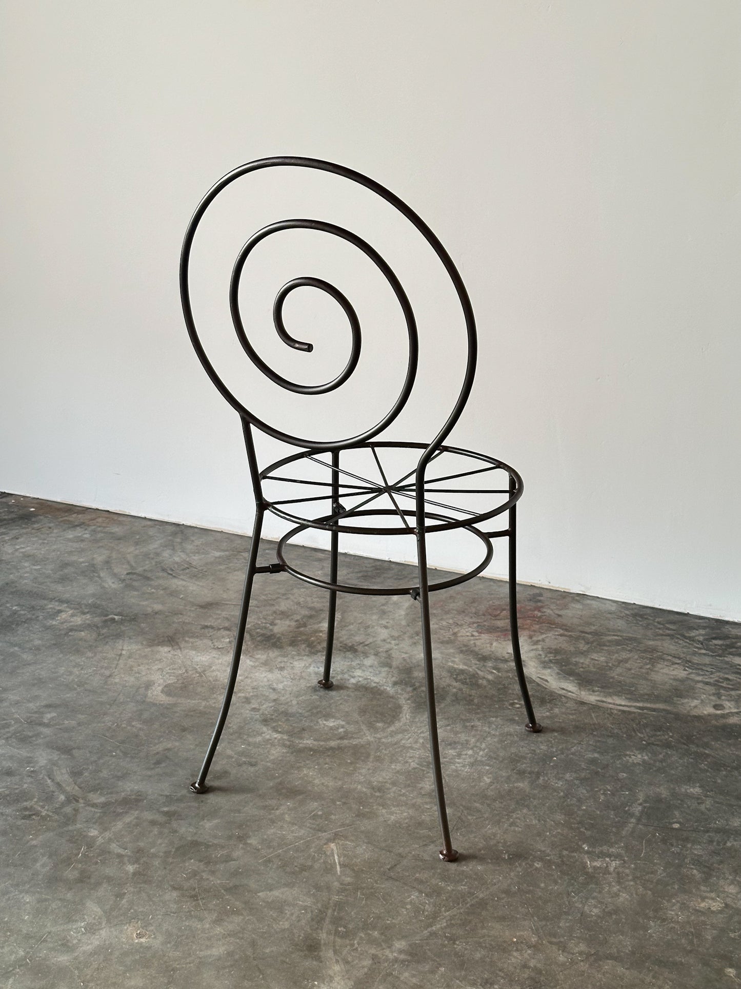 Spiral Iron Chairs in the Style of Luigi Serafini for Sawaya & Moroni, 1980s, Set of 6