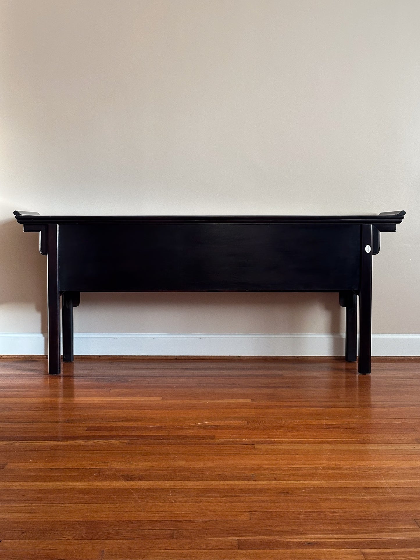 Vintage Century Furniture Black Lacquered Console Table