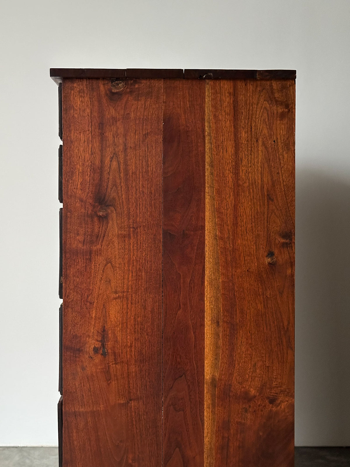 Chippendale-Style Black Walnut Tall Chest of Drawers, 1930s