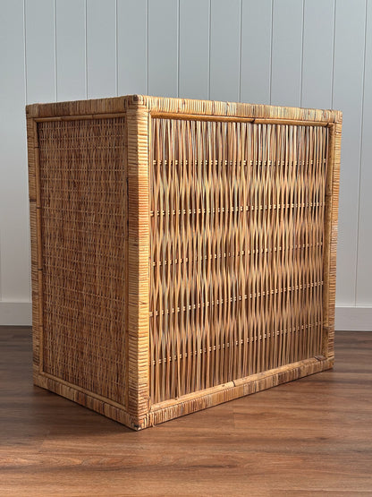Vintage Woven Rattan Chest of Drawers