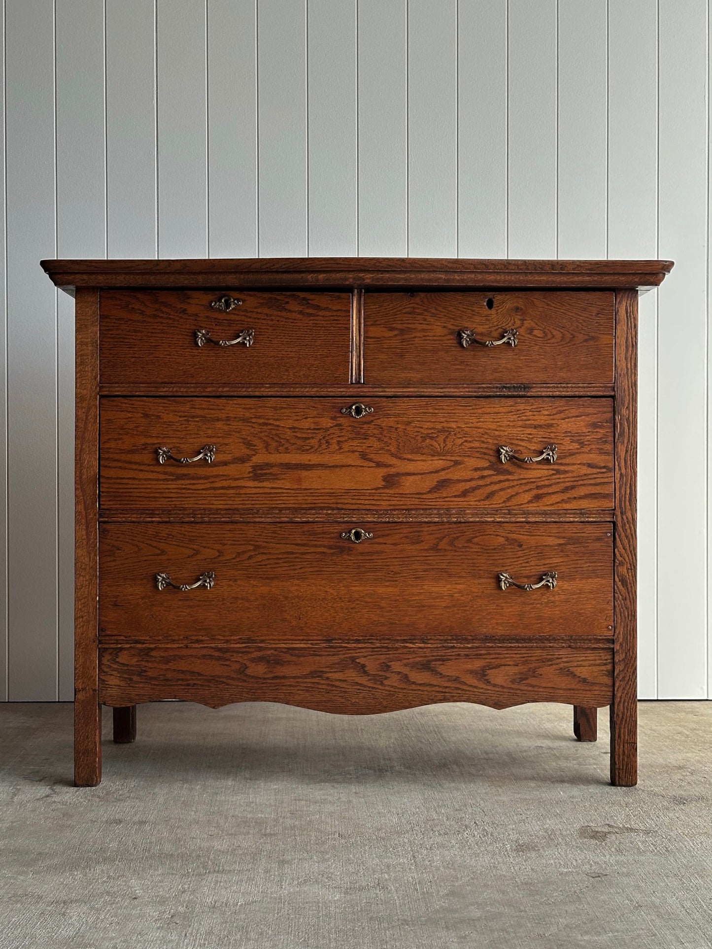Antique Oak Chest of Drawers, Late 19th Century
