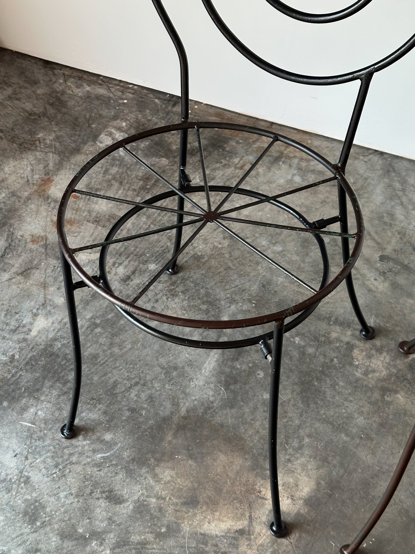 Spiral Iron Chairs in the Style of Luigi Serafini for Sawaya & Moroni, 1980s, Set of 6