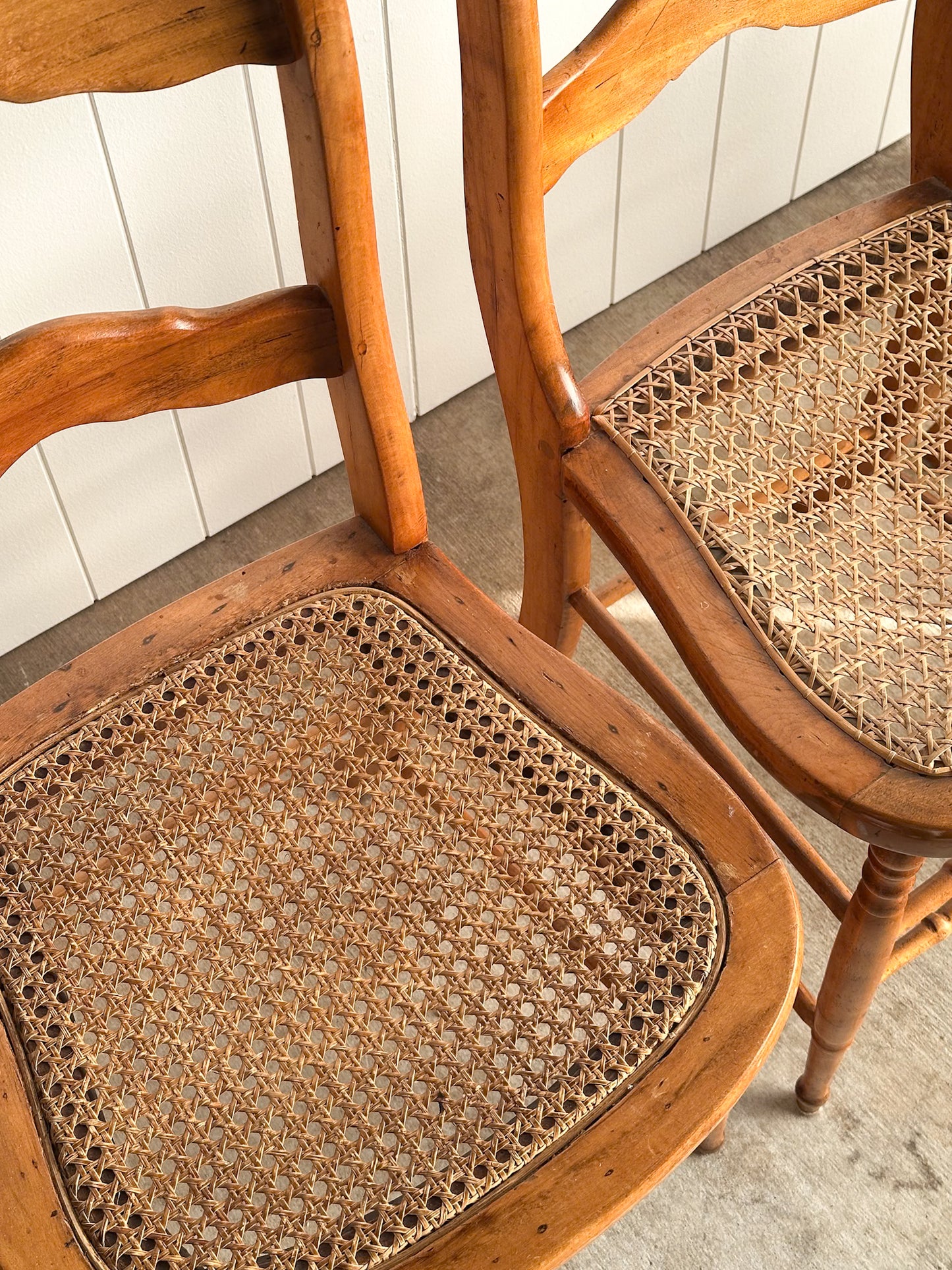 Antique French Country Dining Chairs, Set of 4