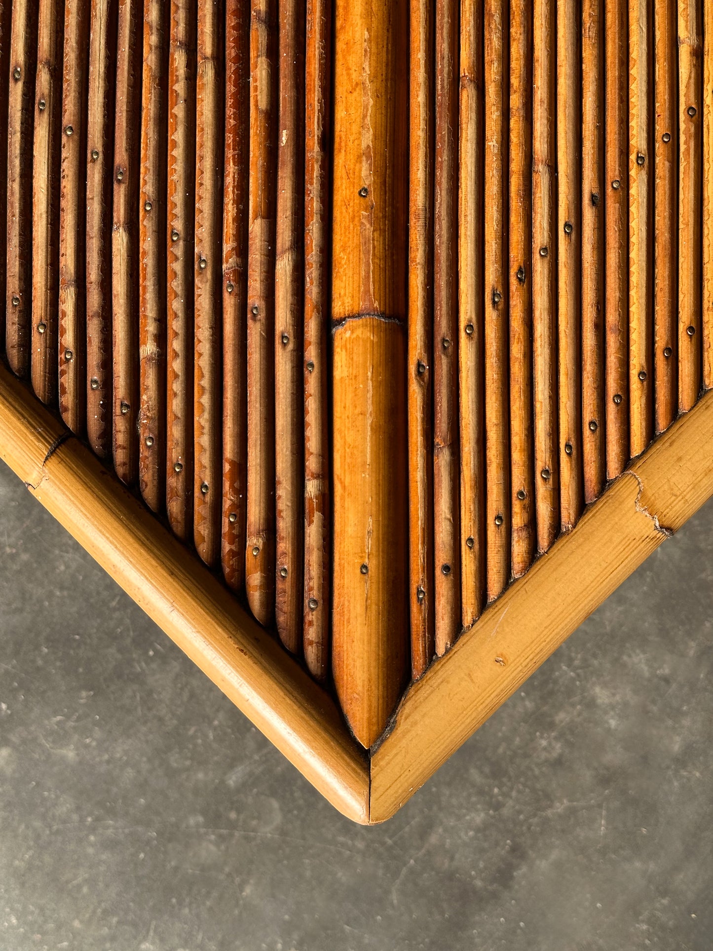 Sunburst Rattan Coffee Table, Attributed to Vivai Del Sud, Italy, 1970s