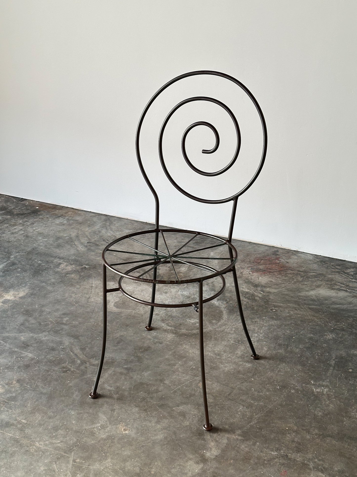 Spiral Iron Chairs in the Style of Luigi Serafini for Sawaya & Moroni, 1980s, Set of 6