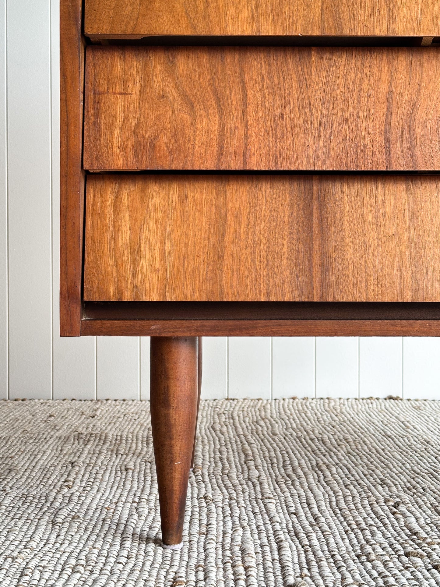 Vintage Mid Century Modern Walnut Chest of Drawers