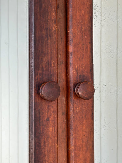 Late 19th Century Antique Mahogany Wardrobe Armoire with Original Mirrors
