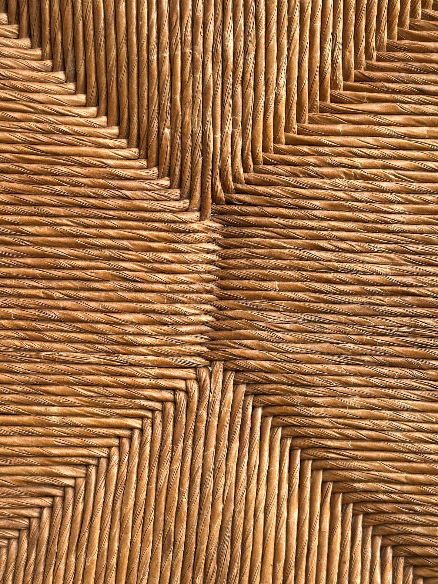 Antique Shaker Ladderback Chair with Hand-Woven Rush Seat, C. 1910