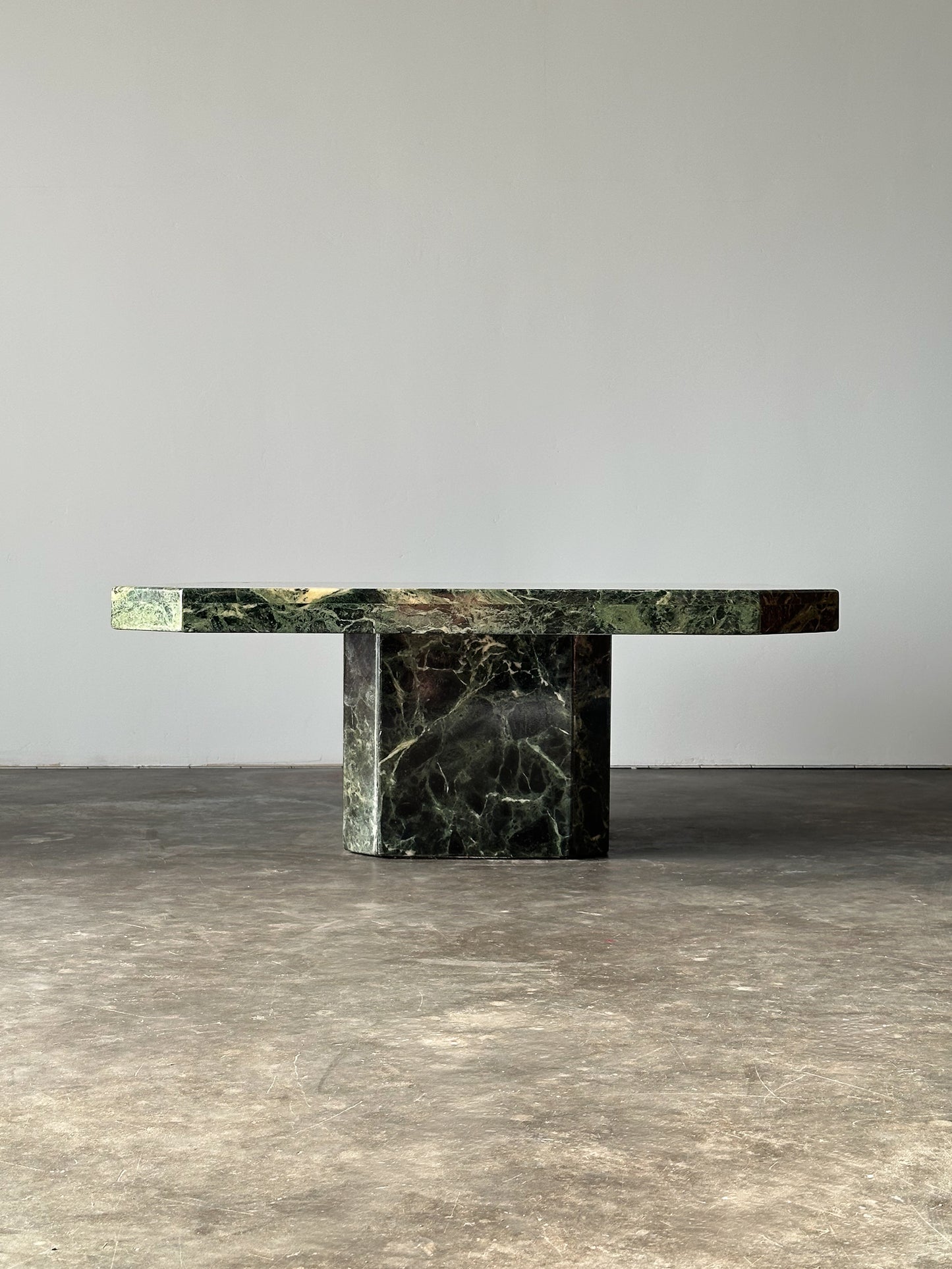 Verde Alpi Marble Coffee Table, Italy, 1970s