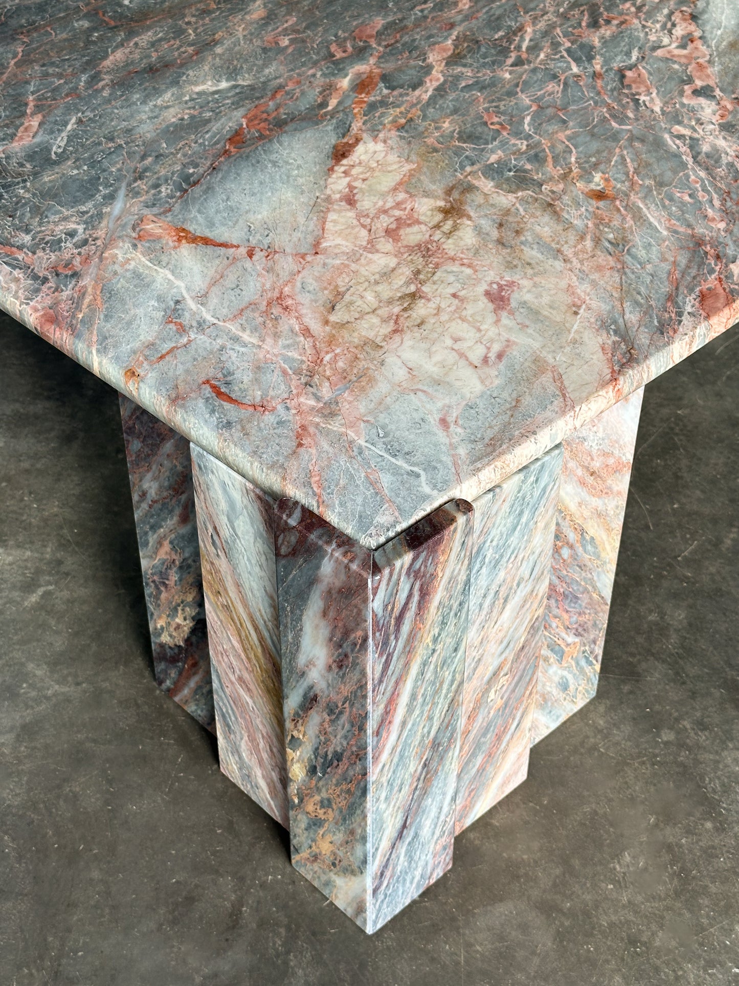 Fior Di Pesco Marble Sculptural Coffee Table, Italy, 1980s