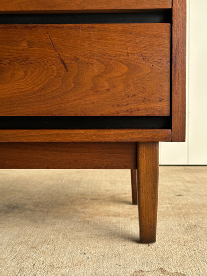 Mid-Century Walnut Nightstand by Stanley, C. 1960s