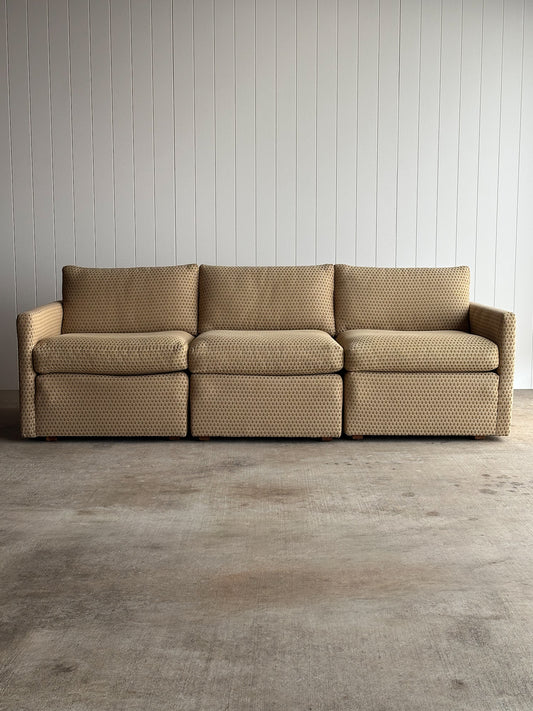 Vintage Three-Piece Modular Lounge Sectional Sofa, Charles Pfister for Knoll