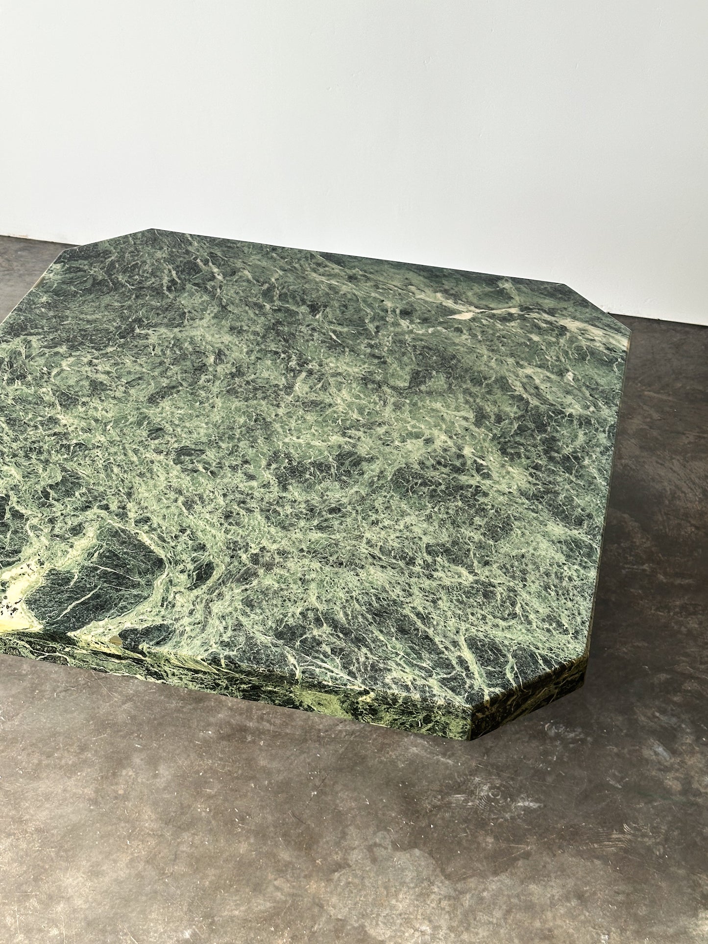Verde Alpi Marble Coffee Table, Italy, 1970s