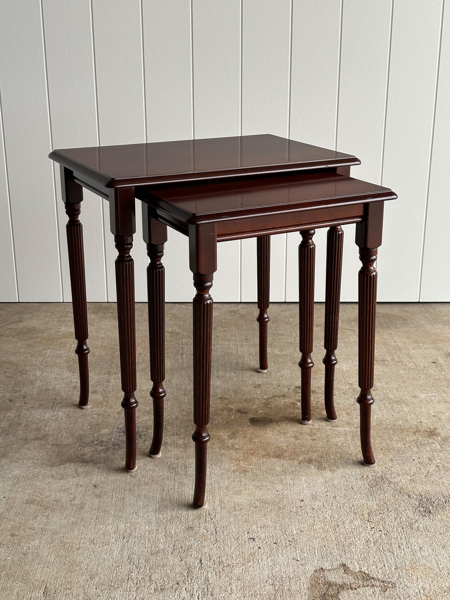 Pair of Vintage Mahogany Nesting Tables