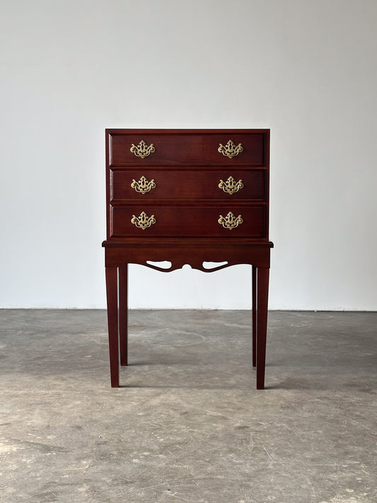Georgian Chippendale Mahogany Three-Drawer Chest on Stand, 1960s
